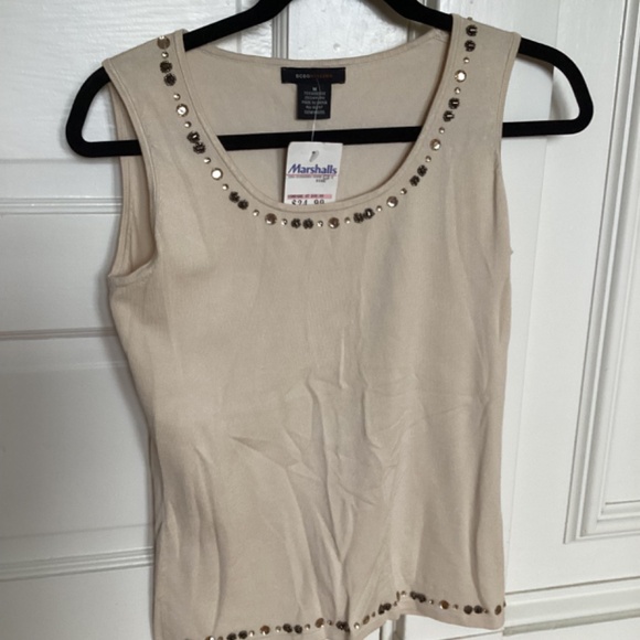 NWT Vintage beaded sweater set. Sleeveless shell with cardigan BCBGMaxAzria MED - Picture 6 of 16